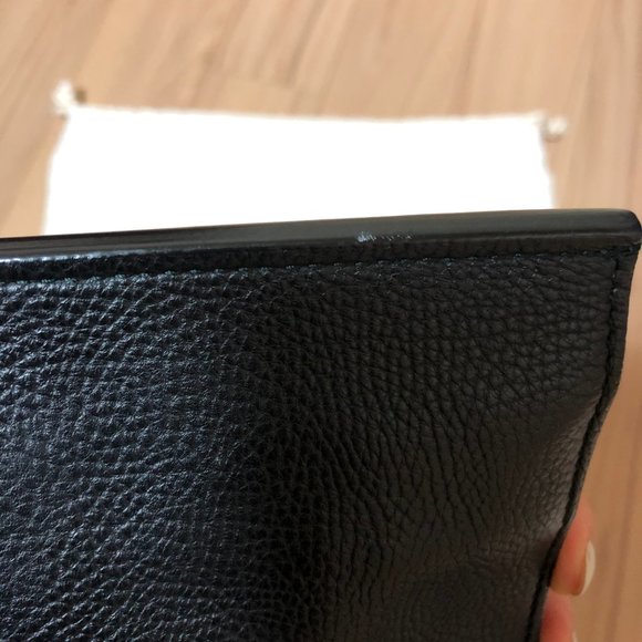 Touch puffy leather handbag Balenciaga Black in Leather  Authentic Balenciaga Black Leather Clutch Bag with
